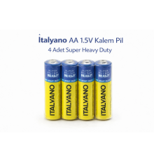 İtalyano AA 1.5V Kalem Pil 4 Adet Super Heavy Duty 1 Paket