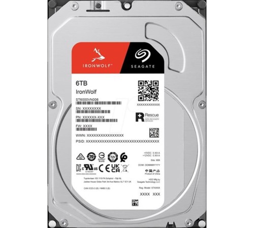 6 TB SEAGATE 3.5 IRONWOLF SATA3 5400RPM 256MB ST6000VN006 (3 YIL RESMI DIST GARANTILI)
