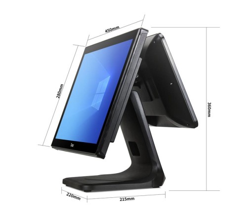 TIWOX TP-7610D 18.5" I7 10.NESİL(10710)128GB NWME SSD 8GB DDR4 RAM 1366X768 DOKUNMATİK POS PC +13.2" MÜŞTERİ EKRANI