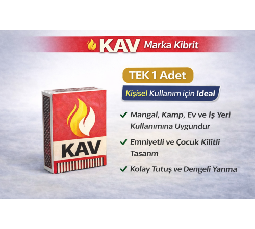KAV Marka Kibrit Emniyetli Çocuk Kilitli 1 Adet
