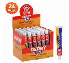 Derby N.78 Kontakt Yapıştırıcı 40 Gr 24 Adet Standlı Kutulu Güçlü Genel Amaçlı Yapıştırıcı