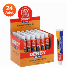 Derby N.78 Kontakt Yapıştırıcı 40 Gr 24 Adet Standlı Kutulu Güçlü Genel Amaçlı Yapıştırıcı