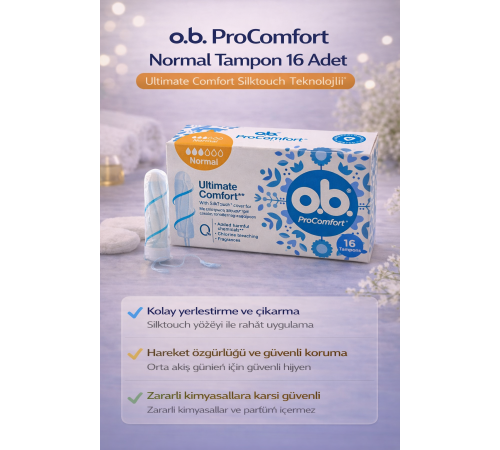o.b. ProComfort Normal Tampon 16Lı 1 Paket Ultimate Comfort Silktouch Teknolojili