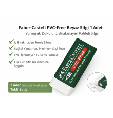 Faber-Castell PVC-Free No24 Beyaz Silgi 1 Adet Yumuşak Dokulu İz Bırakmayan Kaliteli Silgi