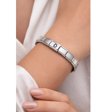Harfli Çelik Bileklik D Harfi – Kişiye Özel Paslanmaz Çelik Kadın Bileklik – Esnek İtalyan Model