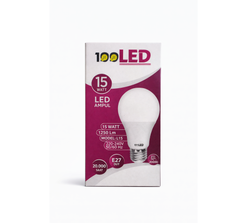 LED Ampul 15 Watt Beyaz Işık 6500K Yüksek Lümen E27 Duy Uzun Ömürlü