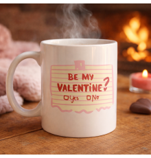 Be My Valentine Porselen Kupa – Model 8 Sevgiliye Özel Romantik Tasarım