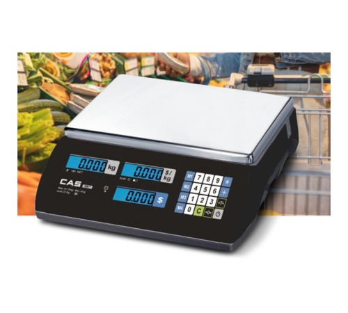 CAS ER JR 30KG LCD EKRAN BOYUNSUZ FİYAT HESAPLAMALI TERAZİ