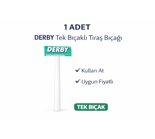 Derby Tek Bıçaklı Tıraş Bıçağı Avantajlı Paket Seçenekleri 1 ADET
