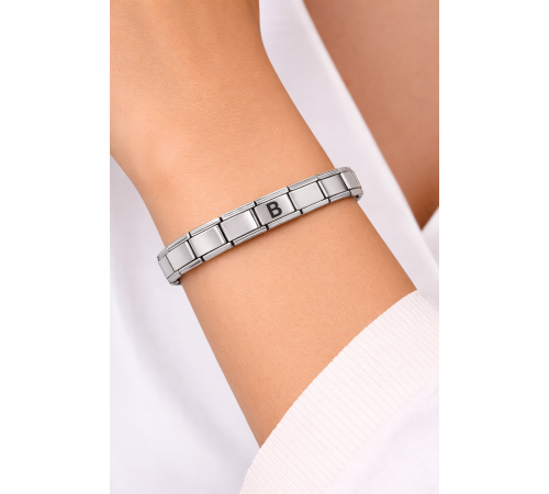 Kişiye Özel B Harfli Çelik Bileklik – Paslanmaz Çelik İtalyan Model Harfli Bilezik