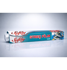 Softly Streç Film 15 Metre Gıda Streç Film Mutfak Streç Folyo Şeffaf Saklama Filmi 1 Adet