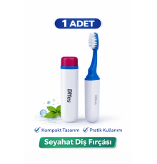 Difas Seyahat Tipi Diş Fırçası | Kapaklı Taşınabilir 1 Adet