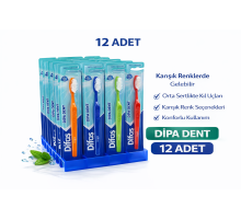 Difas Dipa Dent Medium Diş Fırçası Orta Sert 12 ADET