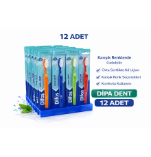Difas Dipa Dent Medium Diş Fırçası Orta Sert 12 ADET