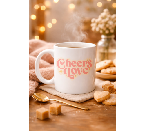 Cheers Love Kupa – Model 31 - Sevimli Tasarım, Sıcacık Kahve Keyfi - Özel Tasarım Porselen Kupa
