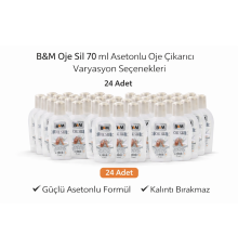 B&M Oje Sil 70 ml Asetonlu Oje Çıkarıcı Güçlü Formül 24 ADET
