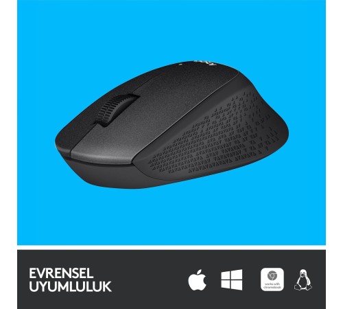 LOGITECH M330 KABLOSUZ SESSİZ USB OPTİK MOUSE SİYAH 910-004909