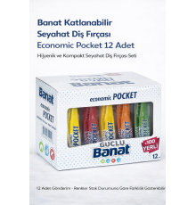 Banat Katlanabilir Seyahat Diş Fırçası Economic Pocket 12 Adet Taşınabilir Kompakt Tasarım