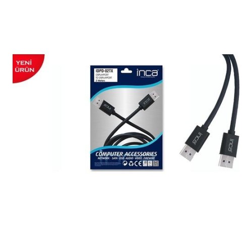 INCA IDPD-02TX 2 MT DISPLAY PORT TO DISPLAY PORT 4K