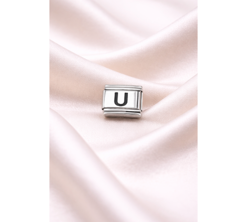 Nomination Uyumlu U Harfli Charm | Paslanmaz Çelik Harf Charm | Kişiye Özel Bileklik Aksesuarı