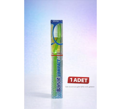 Banat Compact Kutulu Diş Fırçası 1 Adet Orta Sert Koruyucu Kapaklı