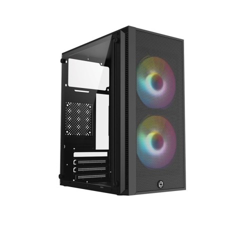 FRISBY FC-8970G 300W 2X RAINBOW FAN MINI TOWER GAMİNG SİYAH KASA
