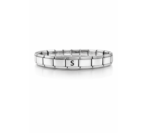 Kişiye Özel S Harfli Çelik Bileklik – İtalyan Charm Bilezik, Ayarlanabilir Zarif Model