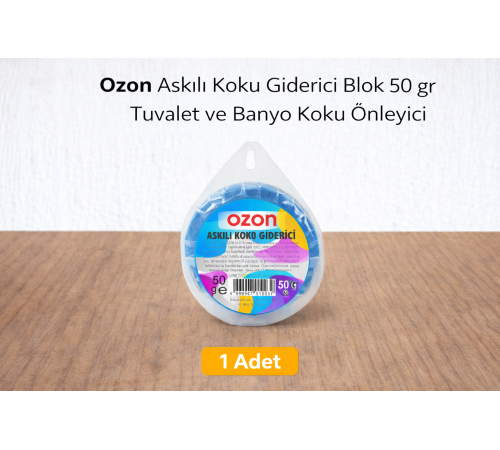 Ozon Askılı Koku Giderici Blok 50 gr Tuvalet ve Banyo Koku Önleyici 1 Adet