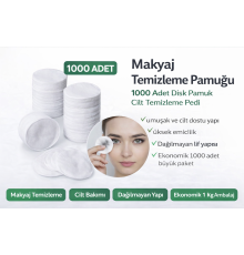 Makyaj Temizleme Pamuğu 1000 Adet Disk Pamuk Cilt Temizleme Pedi