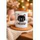 Sevimli Kedi Desenli Porselen Kupa MODEL 63 – “Meow” Yazılı Kahve & Çay Keyfi İçin Tatlı Tasarım