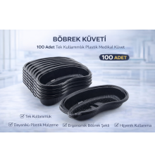 Böbrek Küveti 100 Adet Tek Kullanımlık Plastik Medikal Küvet