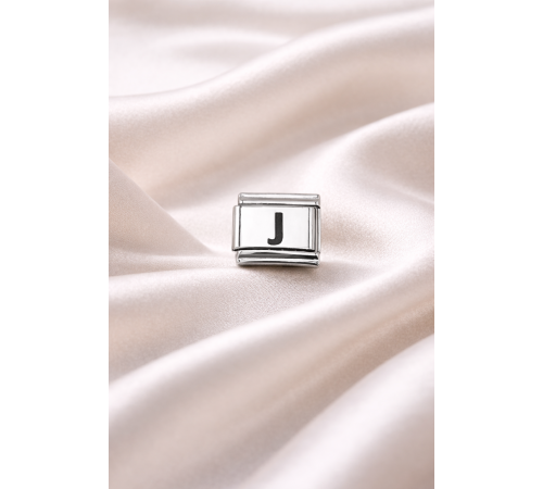 Nomination Uyumlu J Harf Charm | Çelik Bileklik Aksesuarı | Kişiye Özel Harf Modülü | Minimal & Şık Tasarım