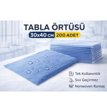 Tabla Örtüsü 30x40 Cm 200 Adet Tek Kullanımlık Sıvı Geçirmez Nonwoven Örtü