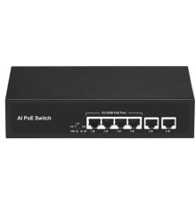 URANIUM POE-4020-55W 4 PORT 10/100 + 2 PORT 10/100 RJ45 UPLINK POE SWITCH (REALTEK CHIPSET)