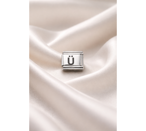 Nomination Bileklik Uyumlu Ü Harfi Charm – Paslanmaz Çelik Harf Modül – Kişiye Özel Bileklik Aksesuarı