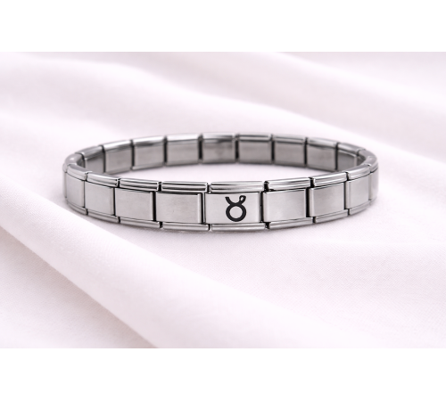 Boğa Burcu Çelik Nomination Bileklik | ? Burç Simgeli Paslanmaz Çelik Kadın Erkek Bileklik