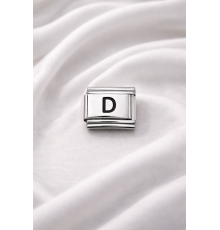 Nomination Uyumlu D Harfi Charm – Çelik Harfli Bileklik Aksesuarı ,Kişiye Özel Modüler Takı