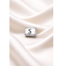 Nomination Uyumlu S Harfli Charm – Paslanmaz Çelik, Kişiye Özel Harfli Bileklik Aksesuarı