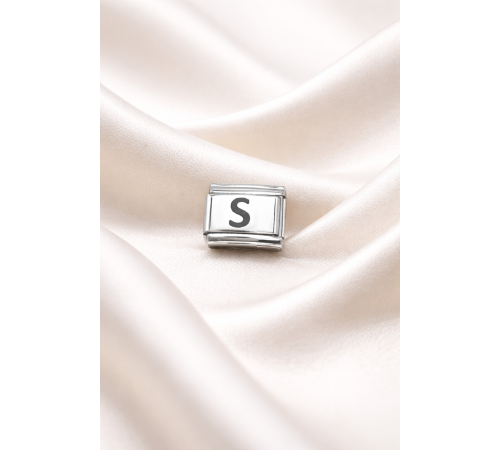 Nomination Uyumlu S Harfli Charm – Paslanmaz Çelik, Kişiye Özel Harfli Bileklik Aksesuarı