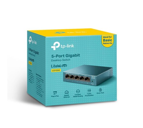 TP-LINK LS105G 5 PORT GIGABIT METAL KASA SWITCH