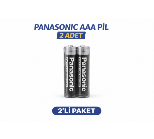 pana AAA R03 İnce Pil Zinc Carbon Extra Heavy Duty 2’li 1 Paket