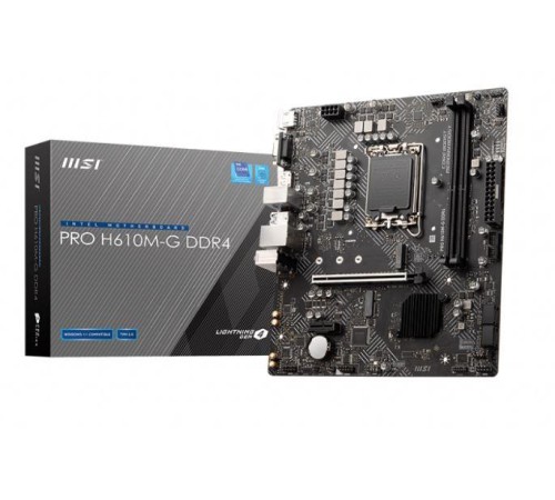 MSI PRO H610M-G DDR4 3200MHZ 1XVGA 1XHDMI 1XDP 1XM.2 USB 3.2 MATX 1700P (12. / 13. VE 14. NESİL İŞLEMCİ UYUMLU)