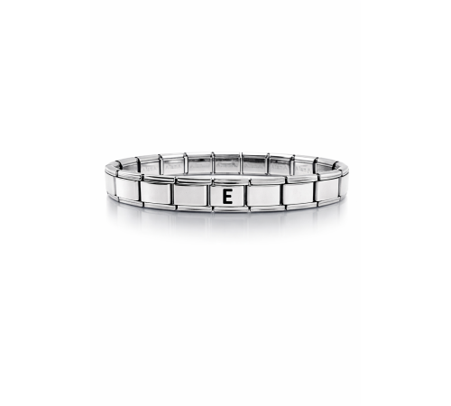 E Harfli Çelik Bileklik – Kişiye Özel Paslanmaz Çelik Kadın Bileklik – Esnek İtalyan Model