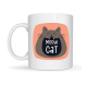 Meow Cat – Sevimli Kedi Tasarımlı Porselen Kupa MODEL 66 Eğlenceli Kahve & Çay Kupası Hediyelik