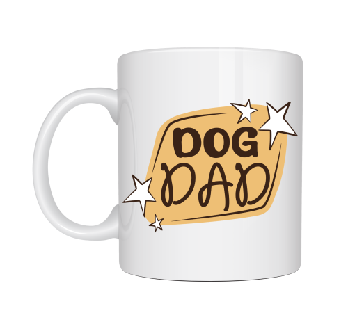 Dog Dad Kupa MODEL 184 – Köpek Babası Temalı Porselen Kahve Kupası – Köpek Severlere Özel Hediyelik Kupa