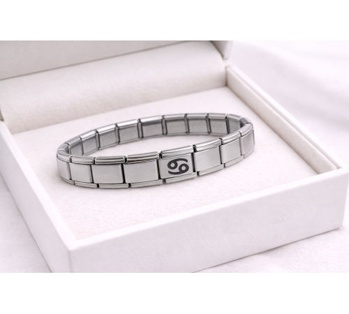 Çelik Nomination Bileklik Yengeç Burcu | Paslanmaz Çelik Burç Bilekliği | Zarif ve Anlamlı Tasarım