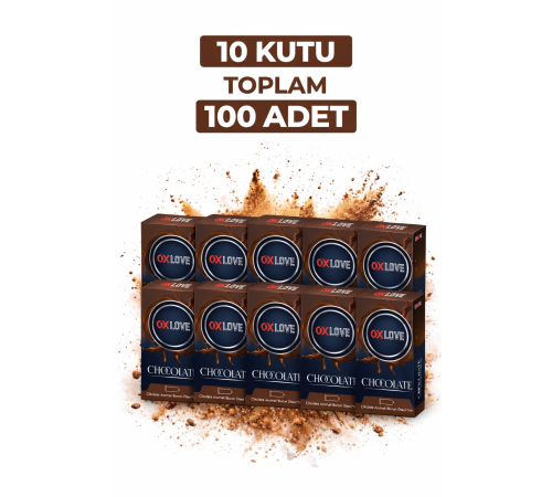 OxLove Chocolate Aromalı Prezervatif 10'lu 10 Kutu