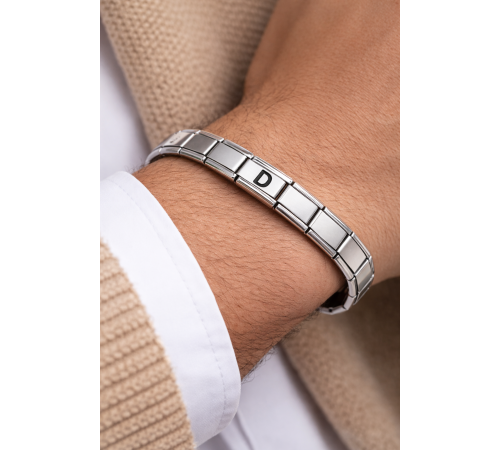Harfli Çelik Bileklik D Harfi – Kişiye Özel Paslanmaz Çelik Kadın Bileklik – Esnek İtalyan Model