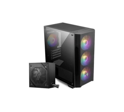 MSI MAG FORGE M100A D60 600W 80+ AKRİLİK YAN PANEL 3X120MM 1X120MM ARGB BRONZE MATX GAMING KASA