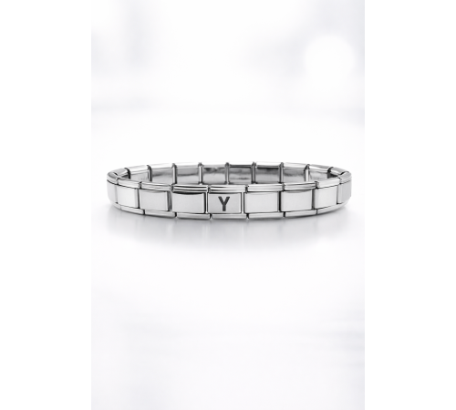 Kişiye Özel Y Harfli Çelik Bileklik – Paslanmaz Çelik Bileklik, Zarif Minimal Harf Bileklik